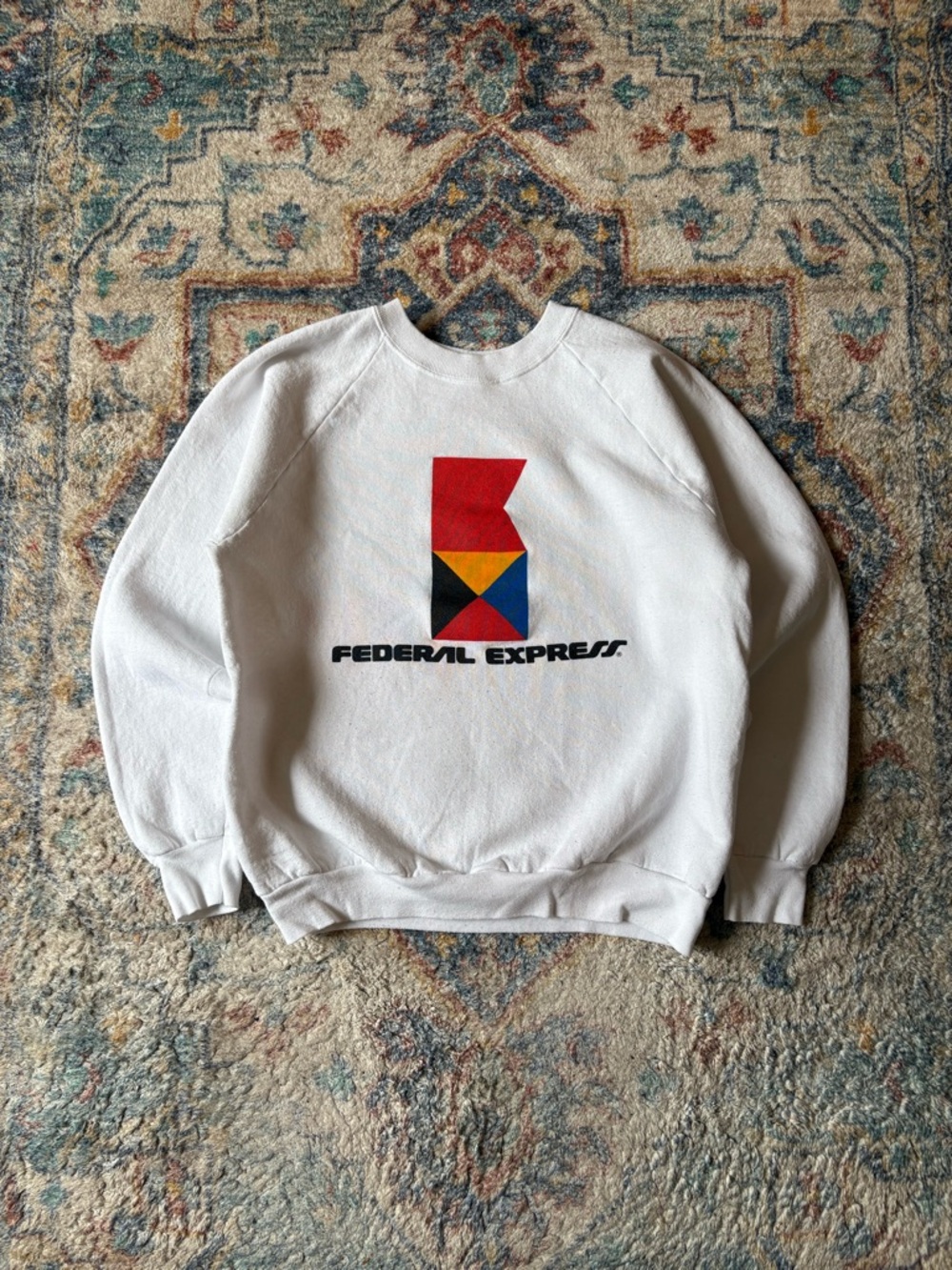 Vintage Federal Express Logo Crewneck Large